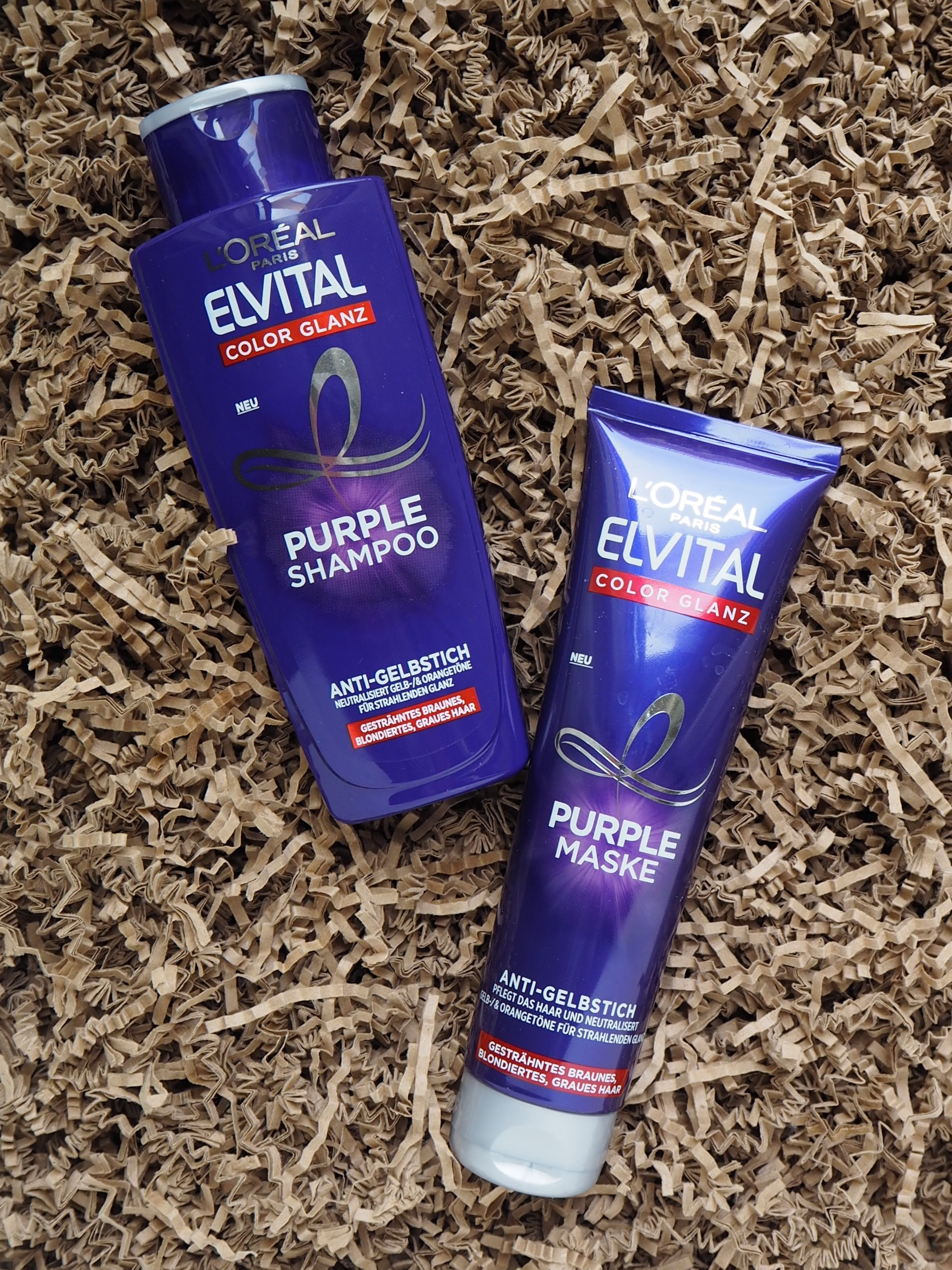 Lorel Elvital Color Glanz Purple Shampoo und Maske