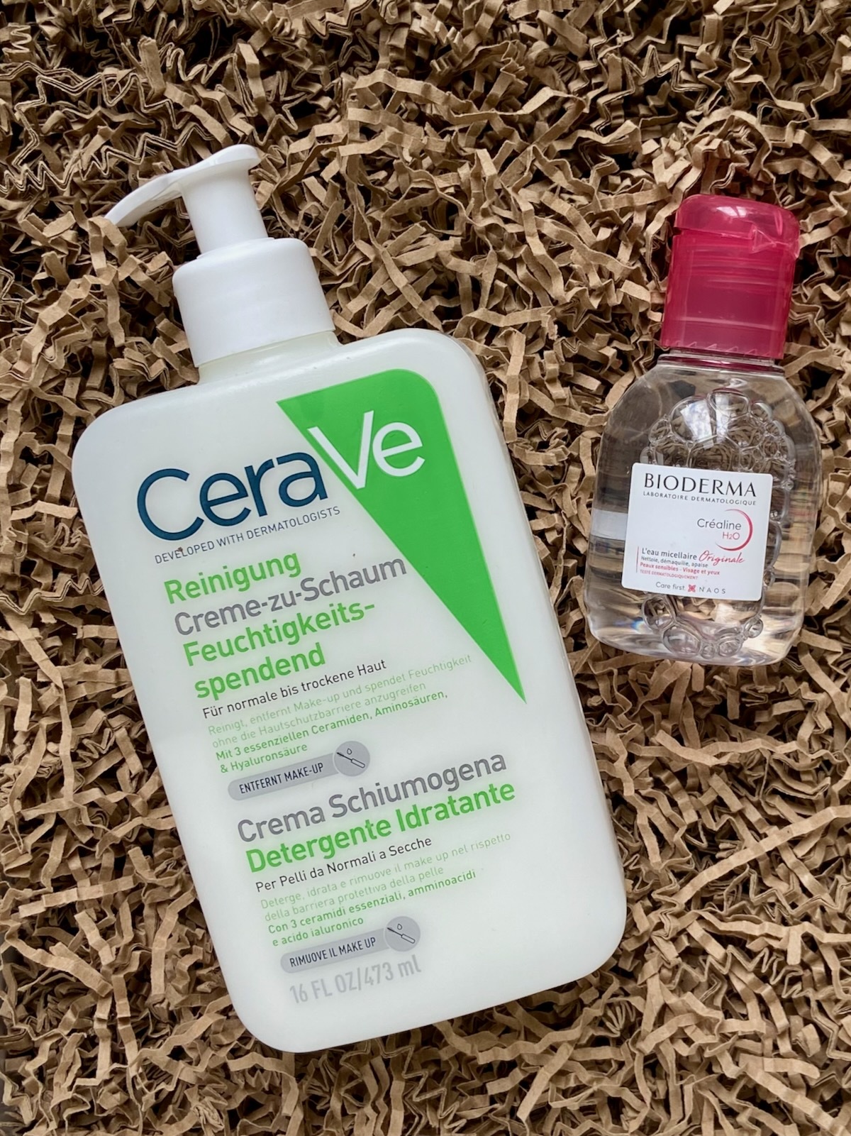 CeraVe Creme-zu-Schaum Reinigung Bioderma Sensibio H2O